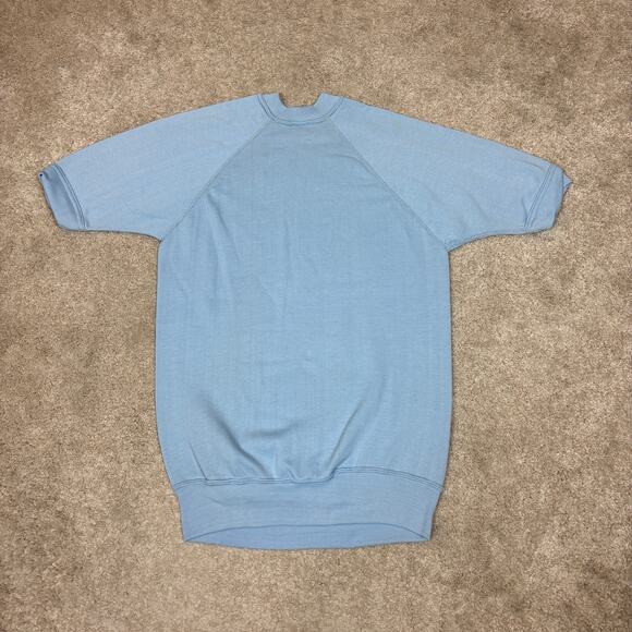 Vintage 70s Mayo Spruce Raglan Short Sleeve Sweatshirt Pullover Top Men's L - Picture 3 of 10